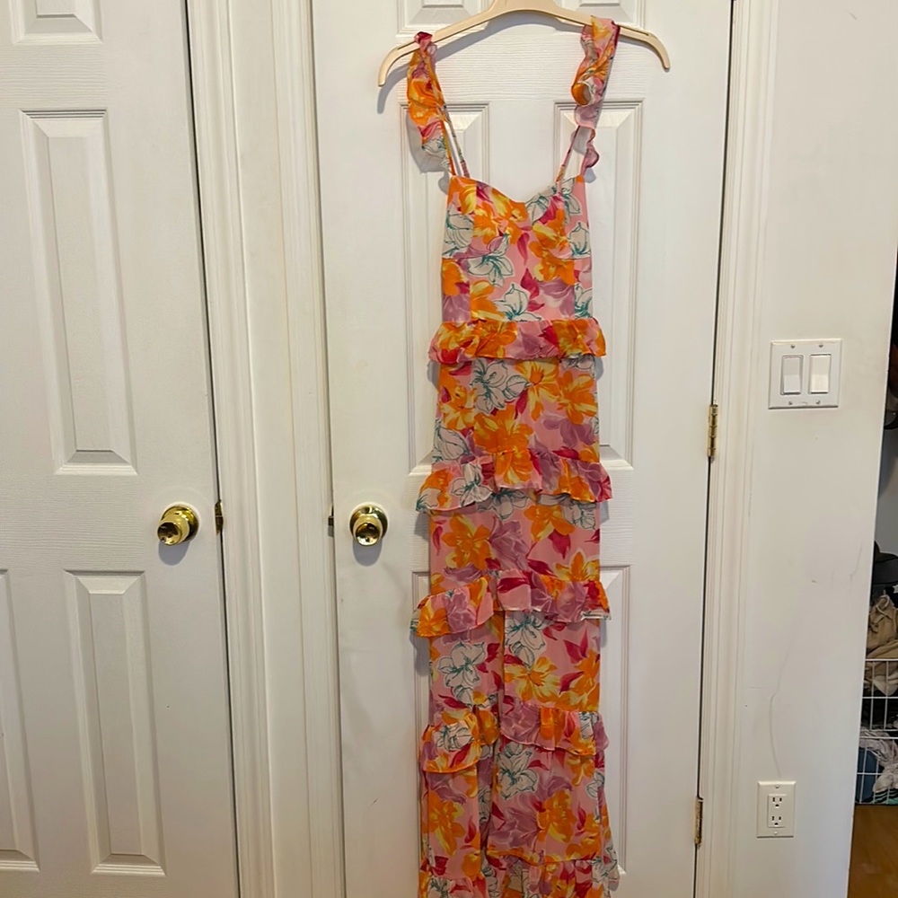 Wayf tiered maxi dress
